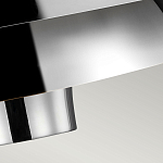 Подвесной светильник с широким многоярусным металлическим плафоном цвета никель в современном стиле Feiss варинант исполнения - 5 | Loft Concept в Барнауле