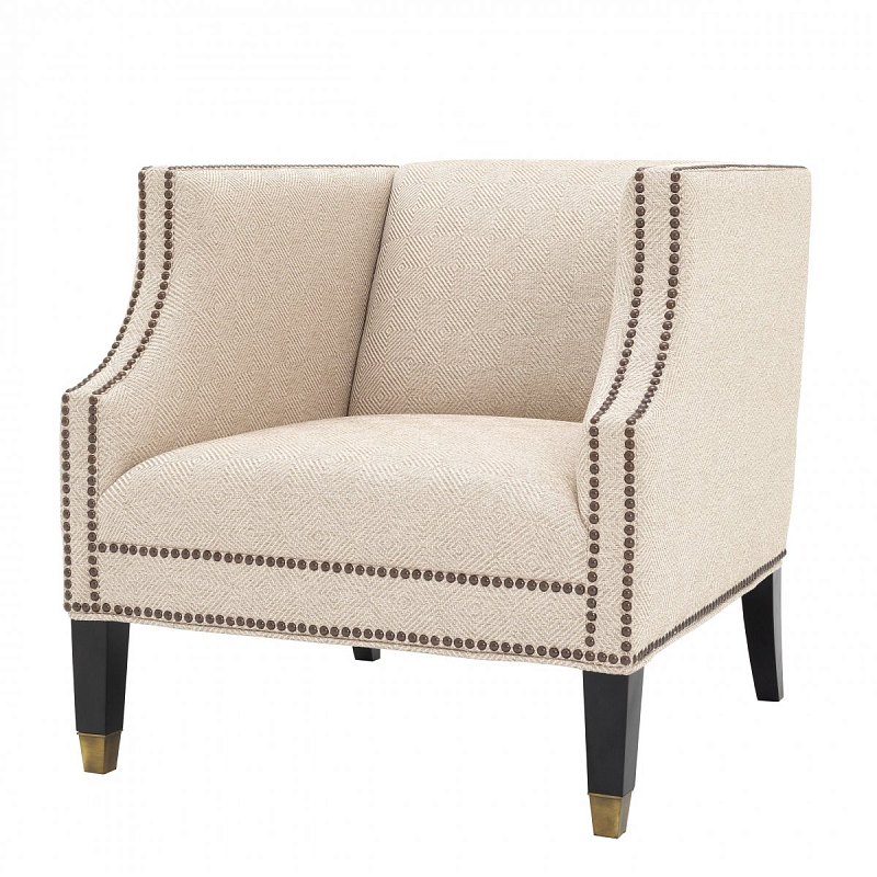 Кресло Eichholtz Chair Doheny Песочный Черный Латунь Кресло Eichholtz Chair Doheny Песочный Черный Латунь в Барнауле | Loft Concept