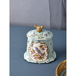 Шкатулка голубого цвета с рисунком и состаренным эффектом Eden Garden варинант исполнения - 3 | Loft Concept в Барнауле