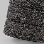 Пуф Three Gray в ткани букле серого цвета варинант исполнения - 6 | Loft Concept в Барнауле