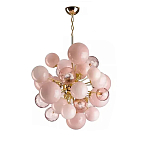 Люстра розовые шары на золотом каркасе Pink Light Bubbles варинант исполнения - 1 | Loft Concept в Барнауле