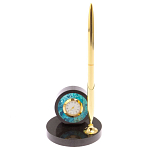 Часы настольные с ручкой из натурального камня Stone Clock варинант исполнения - 1 | Loft Concept в Барнауле