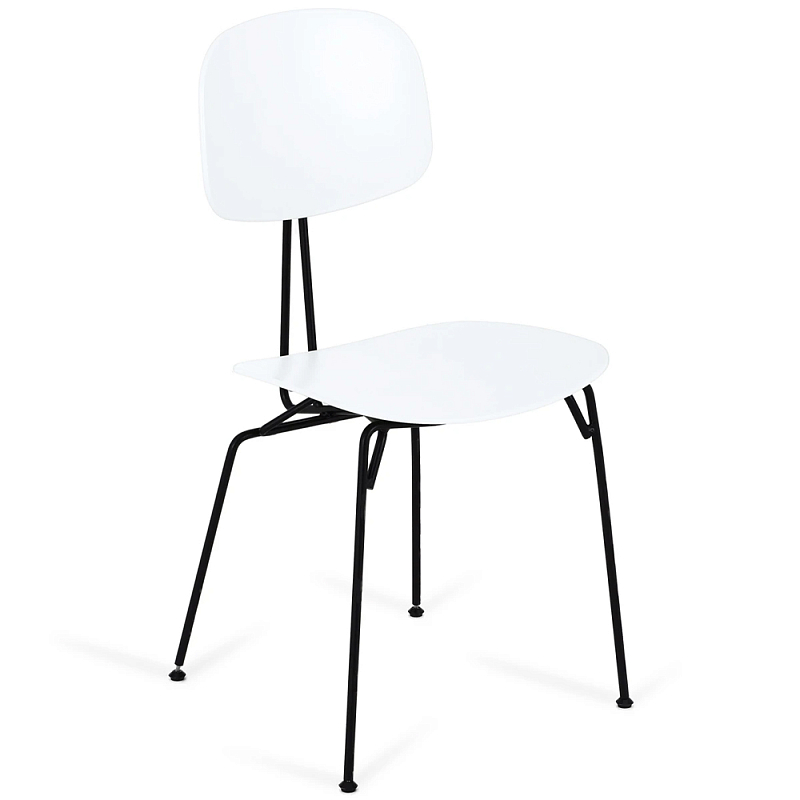 Стул на металлических ножках Travis Chair White Белый Черный Стул на металлических ножках Travis Chair White Белый Черный в Барнауле | Loft Concept