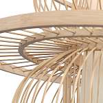 Подвесной светильник фигурный из деревянных прутьев с плафоном из натуральной ткани Light Inside the Cell варинант исполнения - 6 | Loft Concept в Барнауле