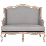 Диван двухместный из массива бука светло-серый Solid Luxury варинант исполнения - 1 | Loft Concept в Барнауле