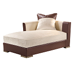 Элитарная современная кушетка Birmingham с кожаными вставками  варинант исполнения - 1 | Loft Concept в Барнауле