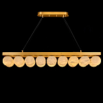 Люстра линейная прямоугольная с сферическими плафонами Phased Spheres варинант исполнения - 2 | Loft Concept в Барнауле