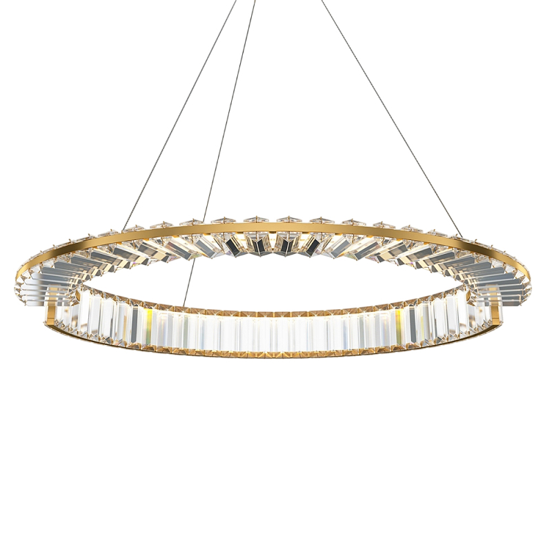 Люстра подвесная Krone 3000К 36Вт Латунь Прозрачный в Барнауле | Loft Concept 