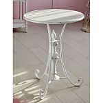 Столик белый кованный в прованском стиле Vaucluse варинант исполнения - 5 | Loft Concept в Барнауле