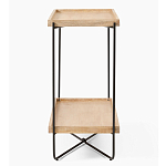 Консоль деревянной столешницей и полкой Wooden Table Top and Shelf варинант исполнения - 1 | Loft Concept в Барнауле