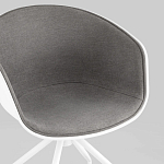 Офисное кресло из пластика с мягким сиденьем Eggshell Grey варинант исполнения - 7 | Loft Concept в Барнауле