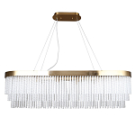 Люстра подвесная овальная со стеклянными трубками Nembus варинант исполнения - 1 | Loft Concept в Барнауле