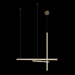 Люстра с 3-мя  пересекающимися цилиндрическими плафонами на тонких тросах Trumpet tube варинант исполнения - 7 | Loft Concept в Барнауле