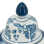 Ваза с крышкой и голубым цветочным рисунком на белом фоне Blue & White Ornament варинант исполнения - 3 | Loft Concept в Барнауле