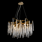 Люстра на подвесе с каркасом из металла и прозрачными подвесками из стекла Droplet Chandelier варинант исполнения - 2 | Loft Concept в Барнауле