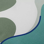 Подушка декоративная хлопковая мятного цвета с абстрактным принтом Elysian Flow Breeze варинант исполнения - 3 | Loft Concept в Барнауле