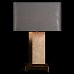 Настольная лампа с основанием из натурального камня c серым прямоугольным абажуром Lapis Tiburtinus варинант исполнения - 2 | Loft Concept в Барнауле