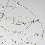 Люстра подвесная с тонкой металлической конструкцией цвета хром Quasar варинант исполнения - 2 | Loft Concept в Барнауле