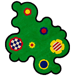 Дизайнерский ковер с цветами Poltronova Tappeto Prato Rug варинант исполнения - 1 | Loft Concept в Барнауле