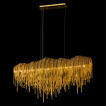 Люстра подвесная с металлическими дугами и длинными цепочками 115 см Atlantis Chain варинант исполнения - 3 | Loft Concept в Барнауле