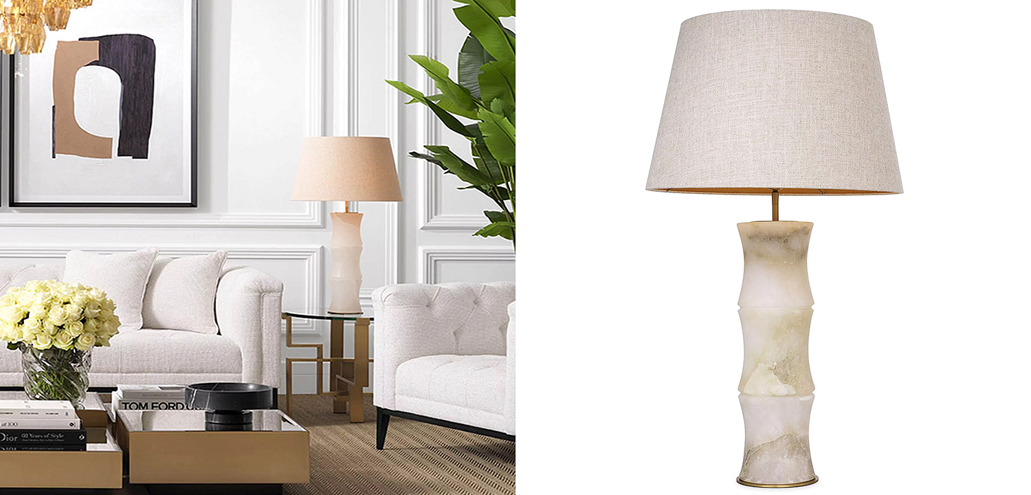 Настольная лампа Eichholtz Table Lamp Bonny Alabaster Настольная лампа Eichholtz Table Lamp Bonny Alabaster - Loft-Concept в Барнауле