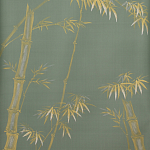 Обои ручная роспись Bamboo Golden on Blue grey dyed silk варинант исполнения - 2 | Loft Concept в Барнауле