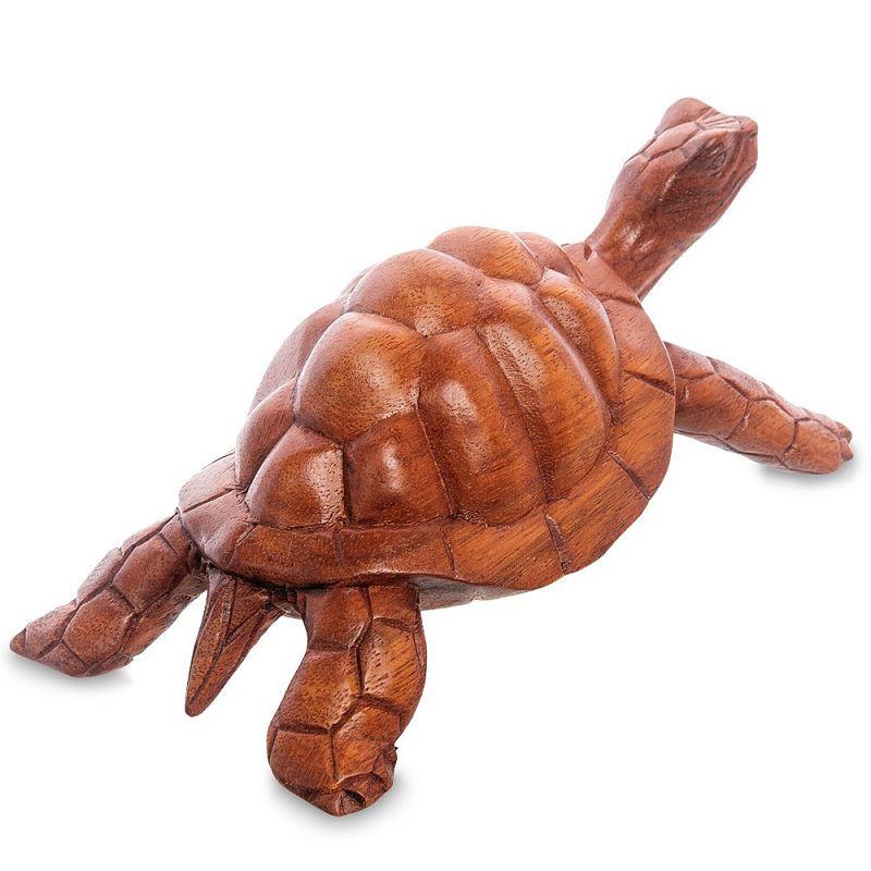 Статуэтка в виде черепахи деревянная Turtle world Коричневый Статуэтка в виде черепахи деревянная Turtle world Коричневый в Барнауле | Loft Concept