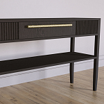 Дизайнерская Консоль с полкой и ящиком Primo Темный орех варинант исполнения - 3 | Loft Concept в Барнауле