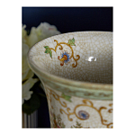 Ваза из фарфора на бронзовом основании Turquoise Blooming Garden варинант исполнения - 7 | Loft Concept в Барнауле