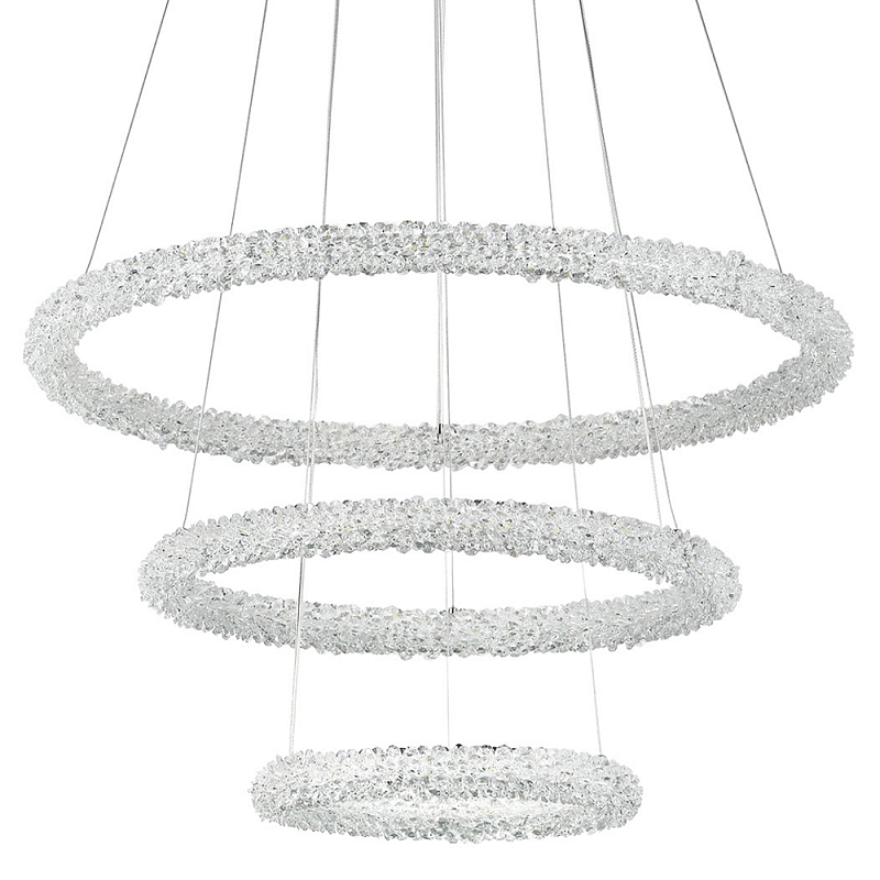 Многоярусная кольцевая люстра с хрустальным декором Gilbertine Crystal Ring Chandelier Хром Прозрачный Многоярусная кольцевая люстра с хрустальным декором Gilbertine Crystal Ring Chandelier Хром Прозрачный в Барнауле | Loft Concept