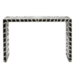 Консоль Дизайнерская Kenya Console ZEBRA Bone Inlay black варинант исполнения - 1 | Loft Concept в Барнауле