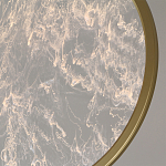 Светодиодный подвесной светильник круглой формы с металлической рамой золотого цвета Marble Glow 47 варинант исполнения - 4 | Loft Concept в Барнауле