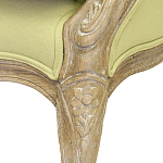 Кресло Ava Classical Armchair green striped flax варинант исполнения - 5 | Loft Concept в Барнауле