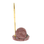 Часы настольные с шариковой металлической ручкой из натурального камня Stone Clock варинант исполнения - 6 | Loft Concept в Барнауле