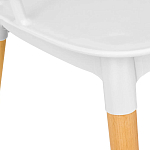 Пластиковый стул на ножках из массива бука Ferret Spiral White варинант исполнения - 5 | Loft Concept в Барнауле