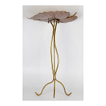 Столик приставной с столешницей Тропический лист Tropical Forest gold варинант исполнения - 3 | Loft Concept в Барнауле