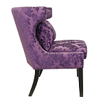 Полукресло с мягкой обивкой из жаккарда на 4-х ножках из массива березы Baroque Armchair violet варинант исполнения - 1 | Loft Concept в Барнауле