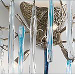 Бра с ветвистым каркасом из металла и подвесками из стекла Droplet Chandelier варинант исполнения - 3 | Loft Concept в Барнауле