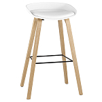 Барный стул на ножках из натурального дерева Boras White варинант исполнения - 1 | Loft Concept в Барнауле