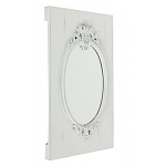 Зеркало белое овальное в прямоугольной деревянной раме с легкими потертостями White Provence варинант исполнения - 2 | Loft Concept в Барнауле