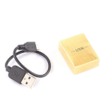 Зажигалка электронная с накладкой из натурального камня Содалит и с USB проводом для зарядки Stone Lighters варинант исполнения - 4 | Loft Concept в Барнауле