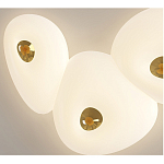 Потолочный светильник с тремя овальными матовыми плафонами TRIDalmen варинант исполнения - 4 | Loft Concept в Барнауле