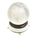 Шар декоративный на подставке из натуральных камней Змеевик и Мрамор Белый Natural Stone Spheres 10.5 см варинант исполнения - 1 | Loft Concept в Барнауле