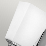 Бра с белым матовым плафоном на прямоугольном основании цвета хром Hinkley варинант исполнения - 4 | Loft Concept в Барнауле