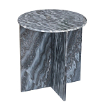 Столик кофейный с столешницей из черного мрамора Compact Black Marble Table варинант исполнения - 2 | Loft Concept в Барнауле