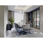 Люстра с двумя кольцами цвета хром и прозрачными хрустальными шарами по периметру Sacramento Transparent Balls Chandelier варинант исполнения - 11 | Loft Concept в Барнауле