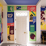 Обои ручная роспись в стиле Арт-деко Jazz Special Colourway on dyed silk with embroidery варинант исполнения - 2 | Loft Concept в Барнауле