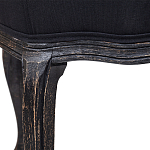 Кресло низкое в стиле прованс Черный Лен Louis French Armchair  варинант исполнения - 4 | Loft Concept в Барнауле