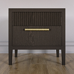 Прикроватная Тумбочка Primo с двумя ящиками Темный орех варинант исполнения - 1 | Loft Concept в Барнауле