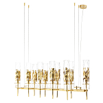 Люстра подвесная прямоугольная с 10-ю цилиндрическими плафонами LIAISON варинант исполнения - 1 | Loft Concept в Барнауле